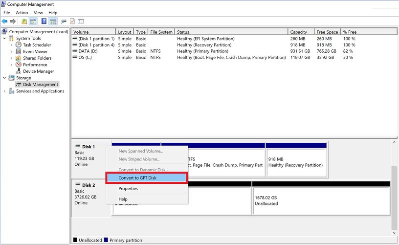 Why is it that hard disk can only be allocated to 2TB, and the remaining capacity is displayed as Unallocated ? - Transcend Information, Inc.