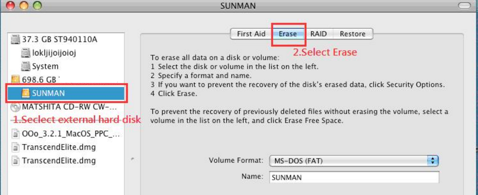 format my hard drive for mac